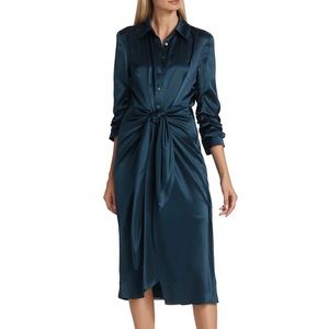 Cinq A Sept brand new navy silk dress